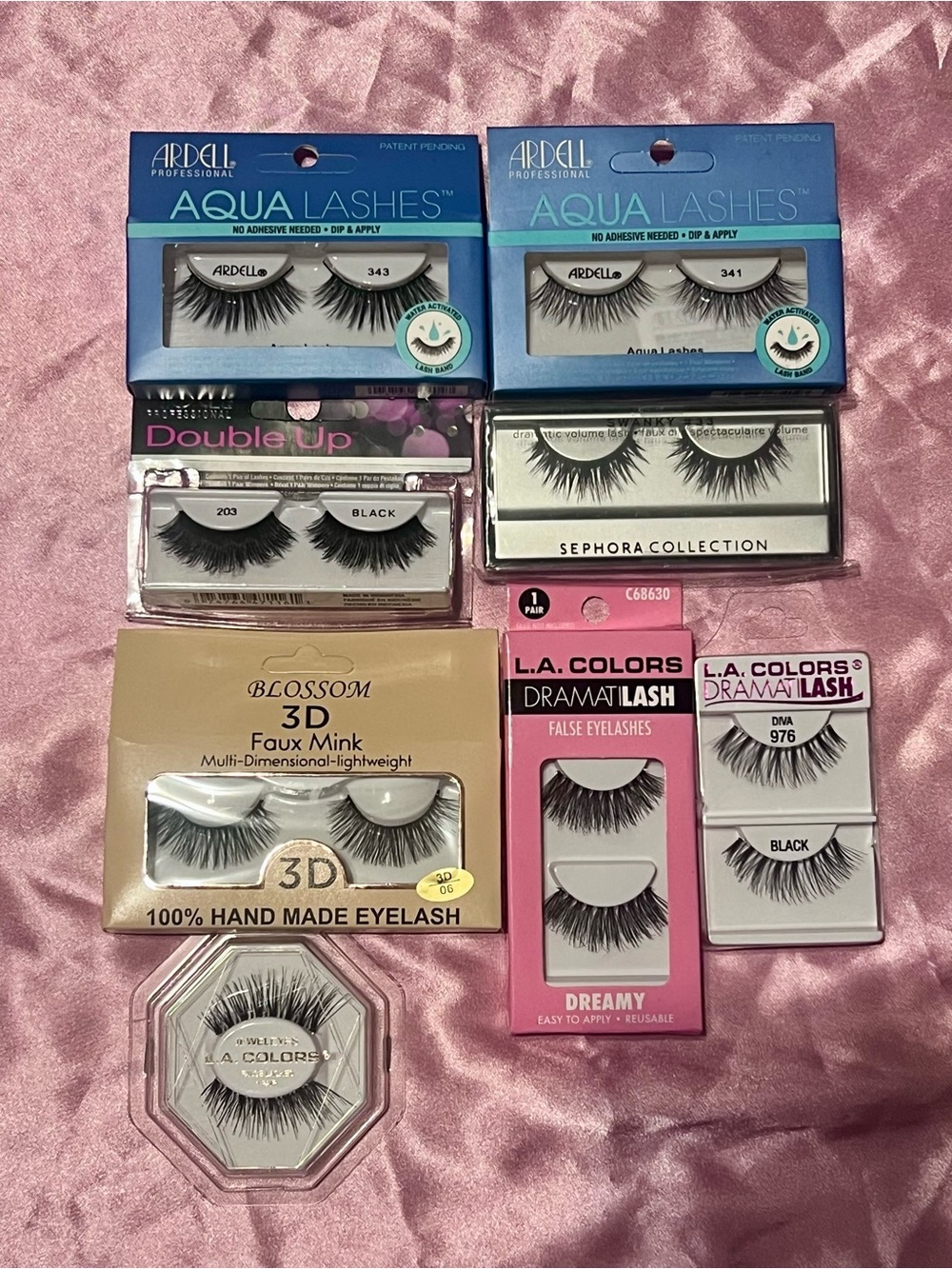 Mixed Brand Black False Eyelash Set – Ardell, L.A. Colors, Sephora & More